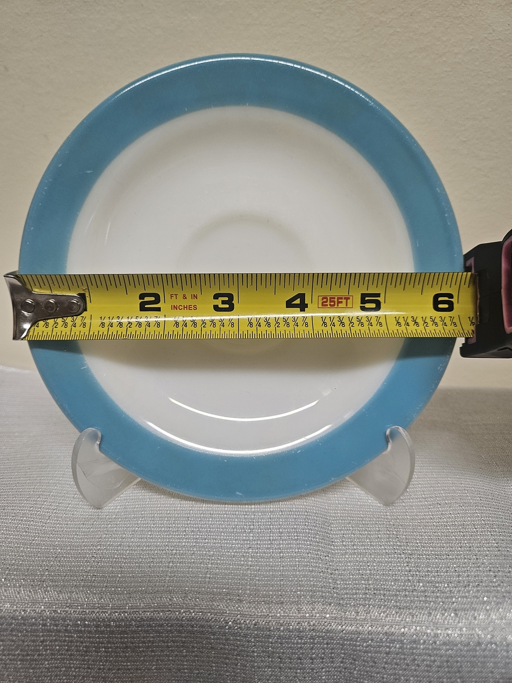 Pyrex Saucer Turquoise Rim - Picture 2 of 9